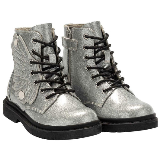 Lelli Kelly LK4544 (SH02) Ali Di Fata Argento Glitter Wings Ankle Boot