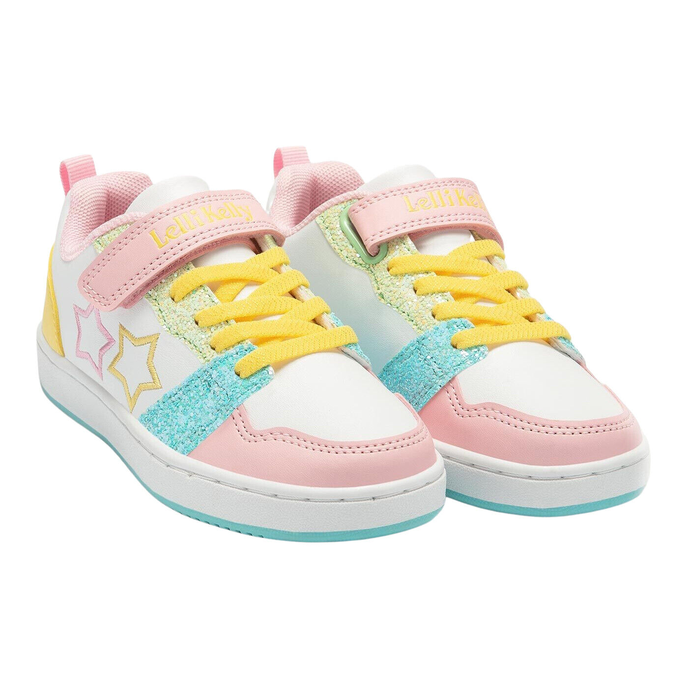 Lelli Kelly LK2015 (XX10) Daisy White Multi Elastic Trainers