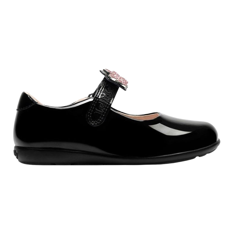 Lelli Kelly Daisy 2 Wide Fit G Patent Black School Shoes LK8481 NE03