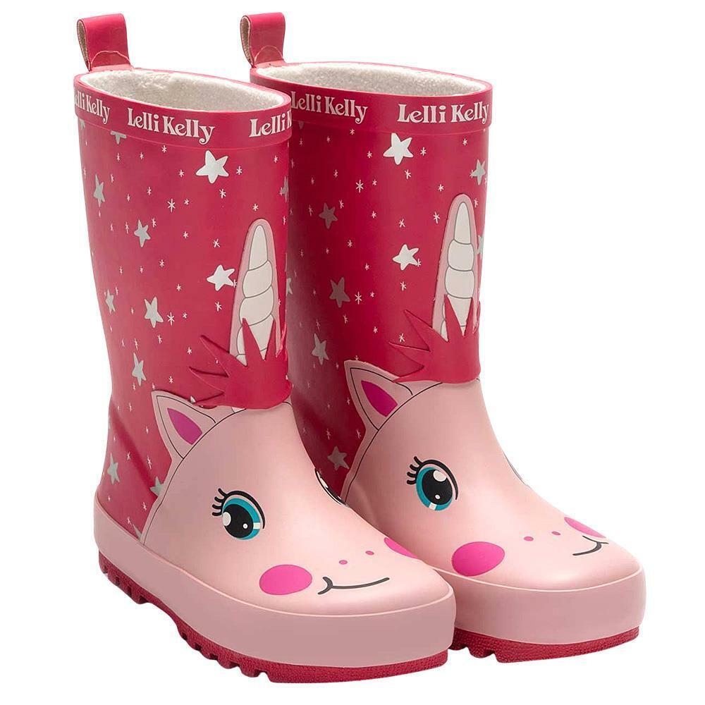 Lelli Kelly LK5950 (AC63) Pink Unicorn Star Wellies