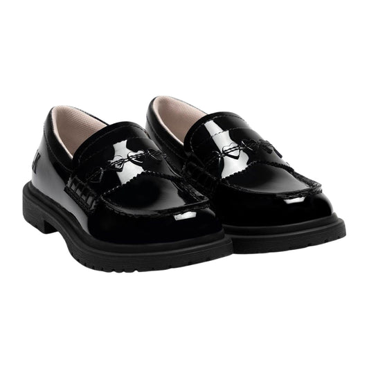 Lelli Kelly Clara Black Patent Loafer School Shoes LK8983 NE03