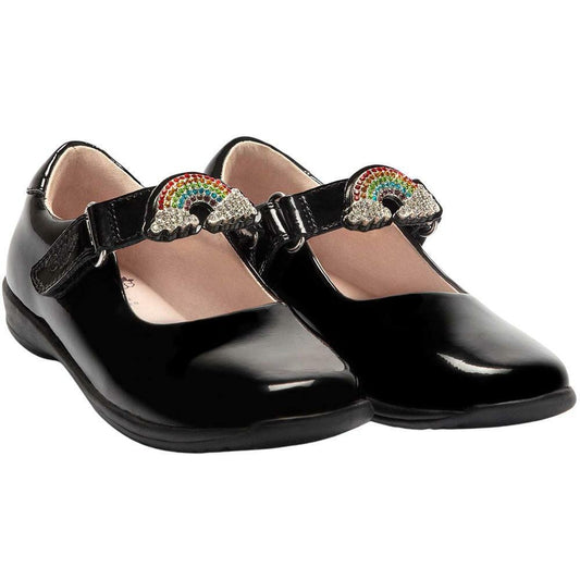 Lelli Kelly LK8144 (DB01) Brite Black Patent G Wide Fit School Shoes