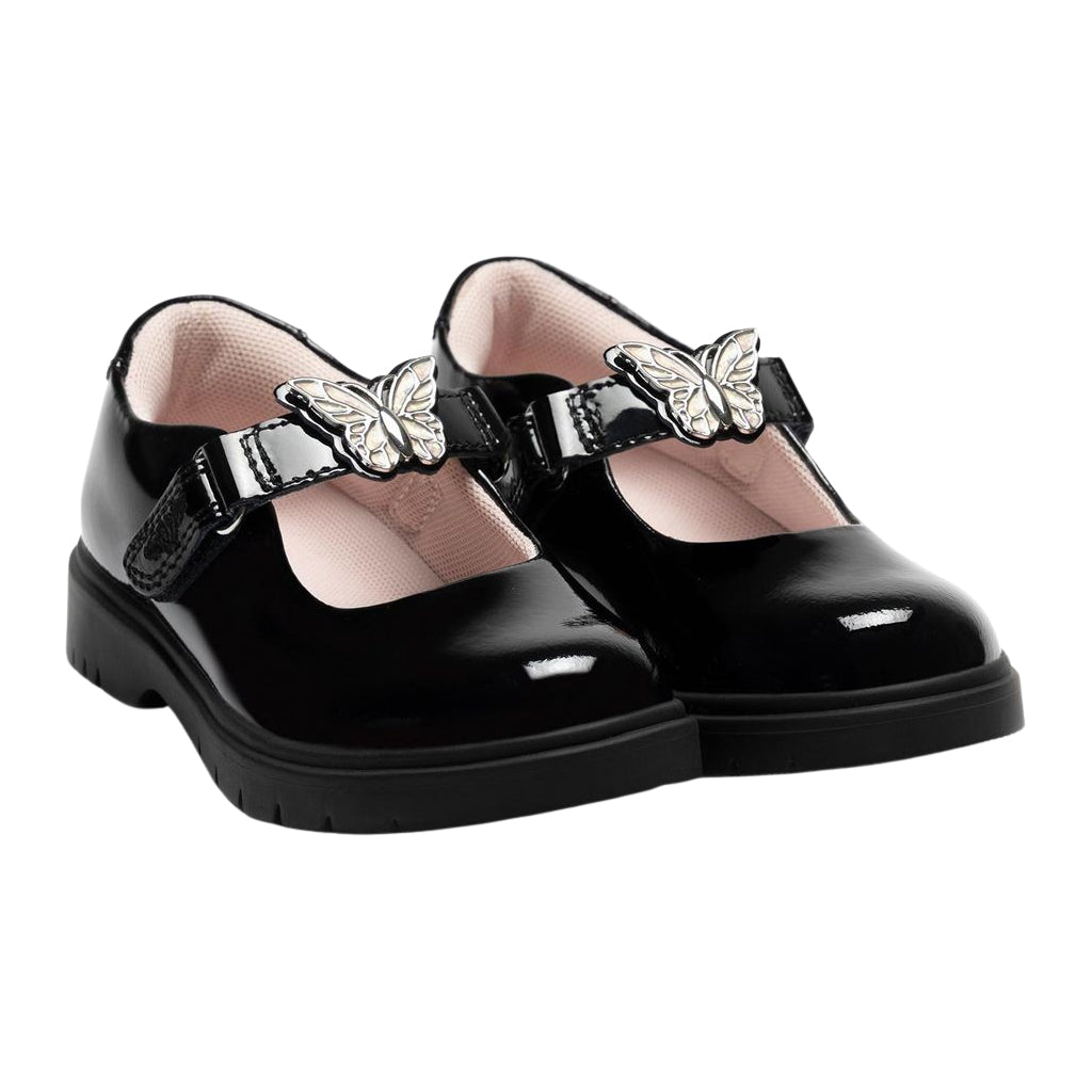 Lelli Kelly Delilah Black Interchangeable Patent School Shoes