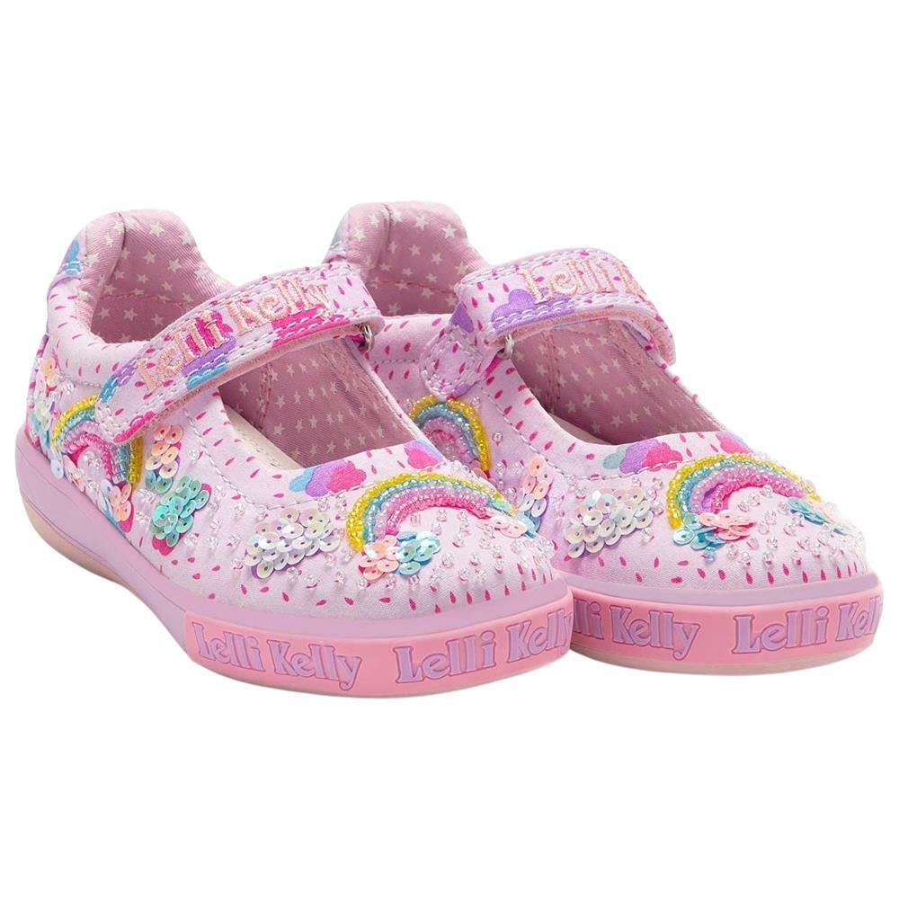 Lelli Kelly LK2031 (BM02) Allegra Rainbow Lilac Fantasy Canvas Shoes