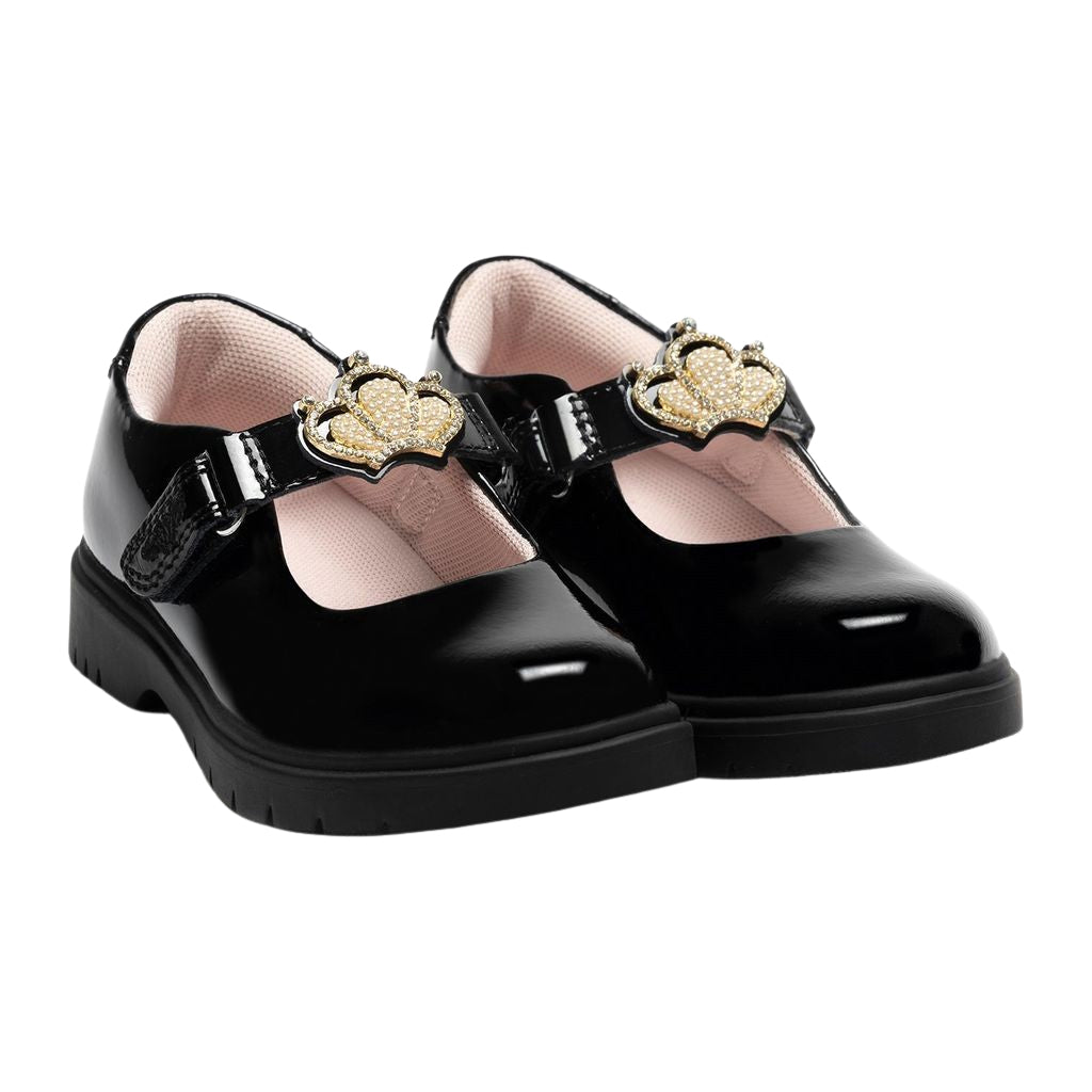 Lelli Kelly Victoria Black Interchangeable Patent School Shoes