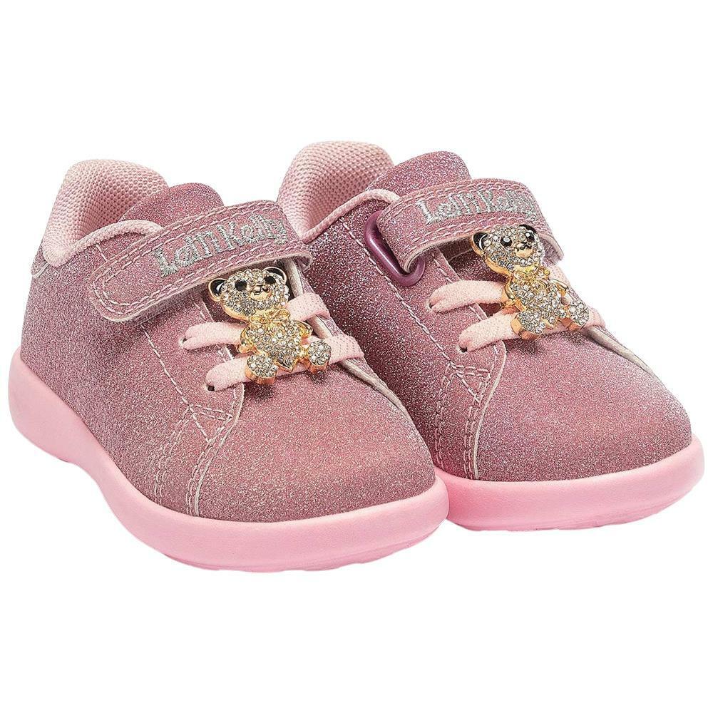 Lelli Kelly LK4800 (LC01) Sarah Rosa Glitter Teddy Shoes – Lelli