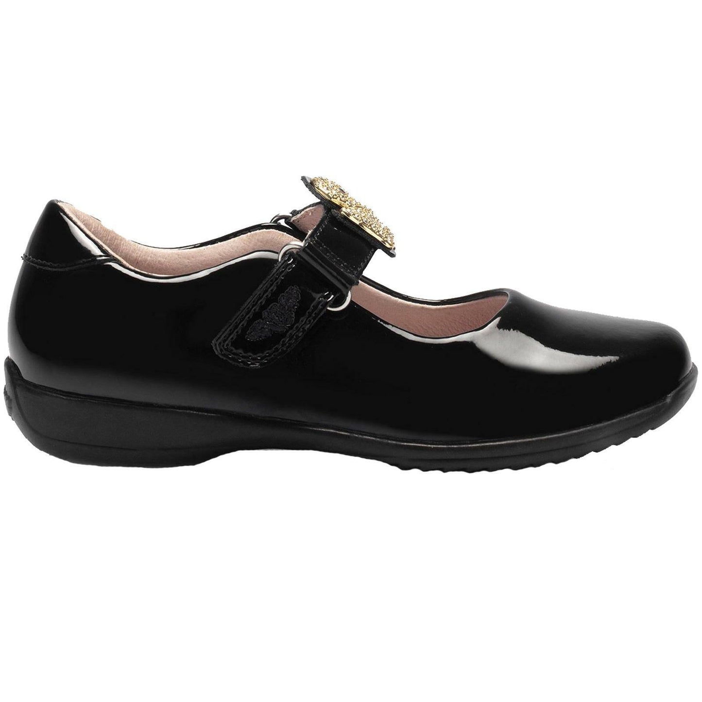 Lelli Kelly LK8327 (DB01) Poppy Black Patent School Shoes E Fit