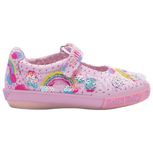Lelli Kelly LK2031 (BM02) Allegra Rainbow Lilac Fantasy Canvas Shoes