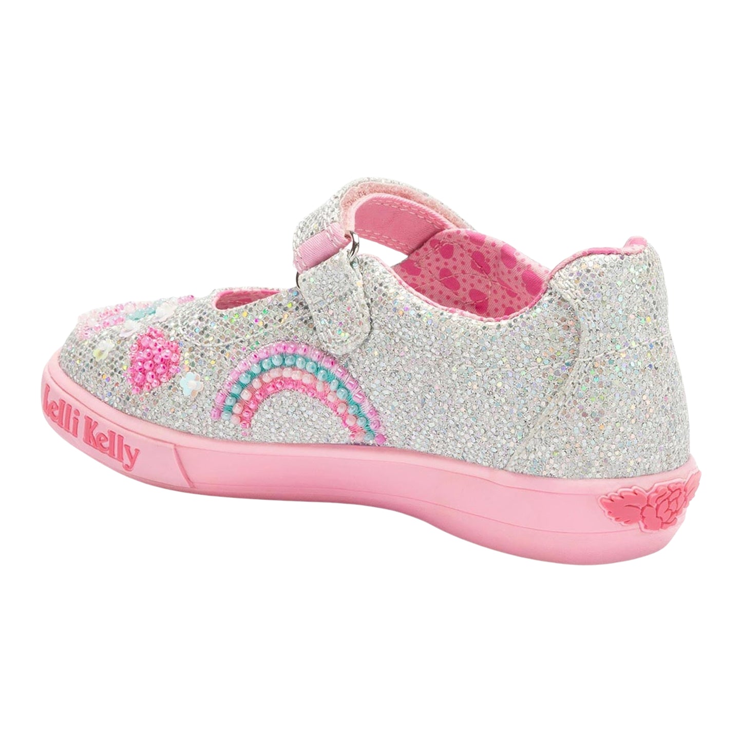 Lelli Kelly LK4158 (AG01) Luce Silver Glitter Unicorn Dolly Shoes