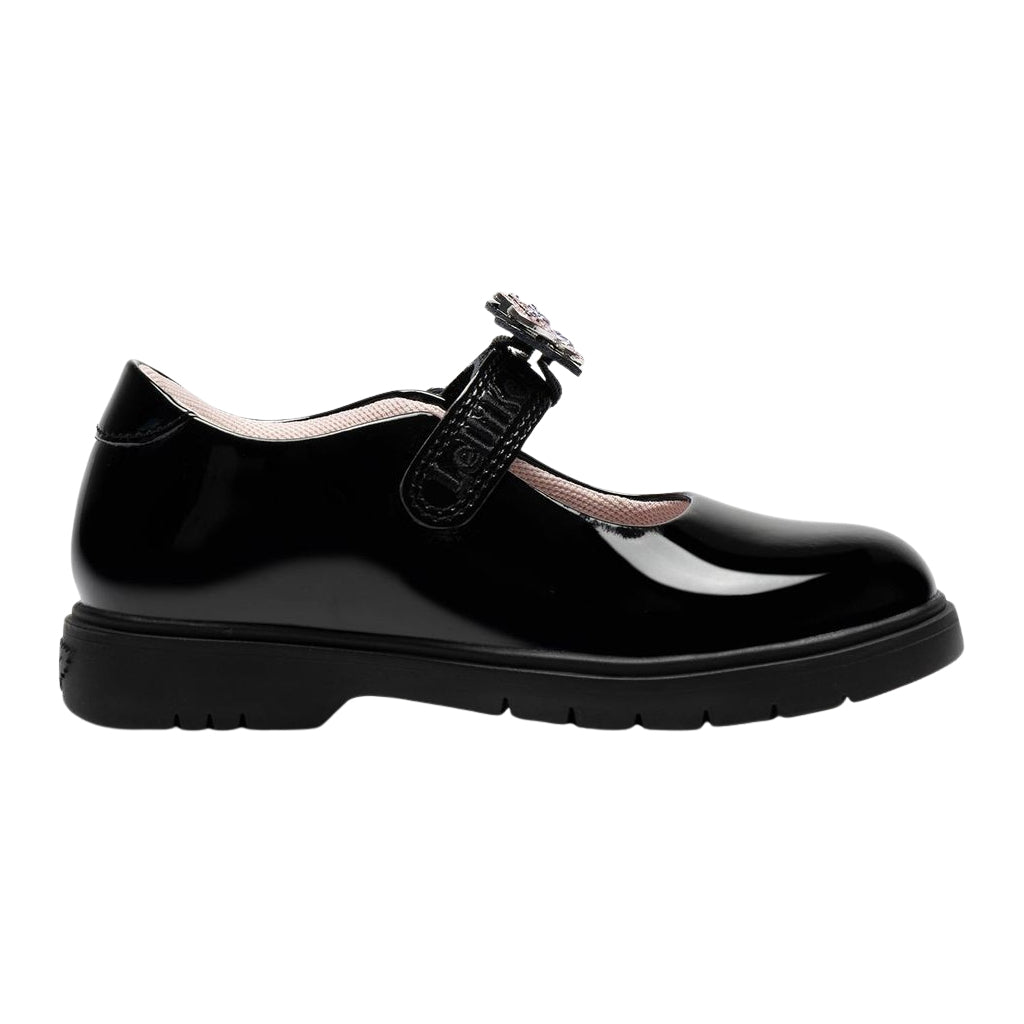 Lelli Kelly Melody 3 Black Patent School Shoes LK8933 NE03
