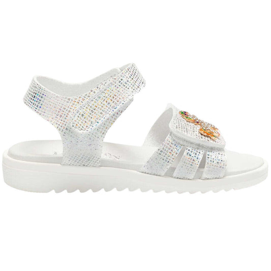 Lelli Kelly LK1506 (AA57) Unicorno 2 Bianco /Argento Glitter Adjustable Sandals