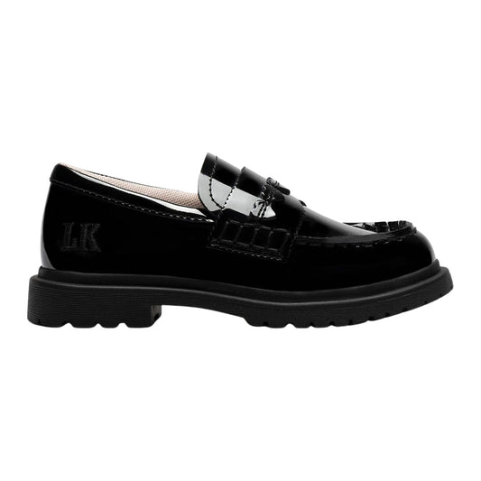 Lelli Kelly Clara Black Patent Loafer School Shoes LK8983 NE03