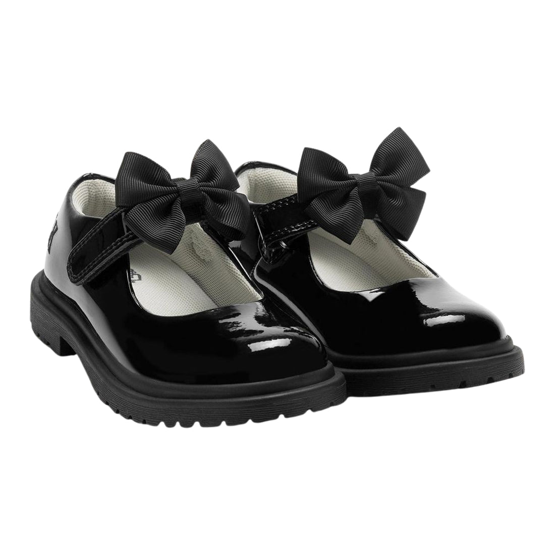 Lelli Kelly Miss LK Mia Black Bow Patent School Shoes LK8461