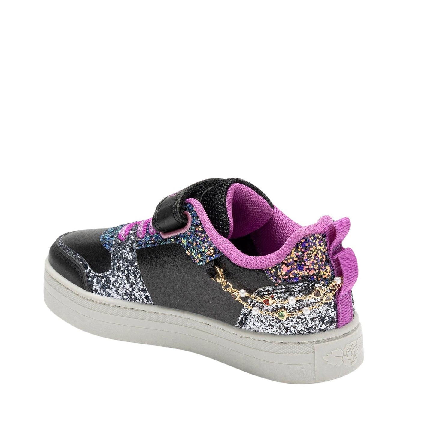 Lelli Kelly Girls Black Gioiello Multi Glitter Trainers LK4010 (NEPO)