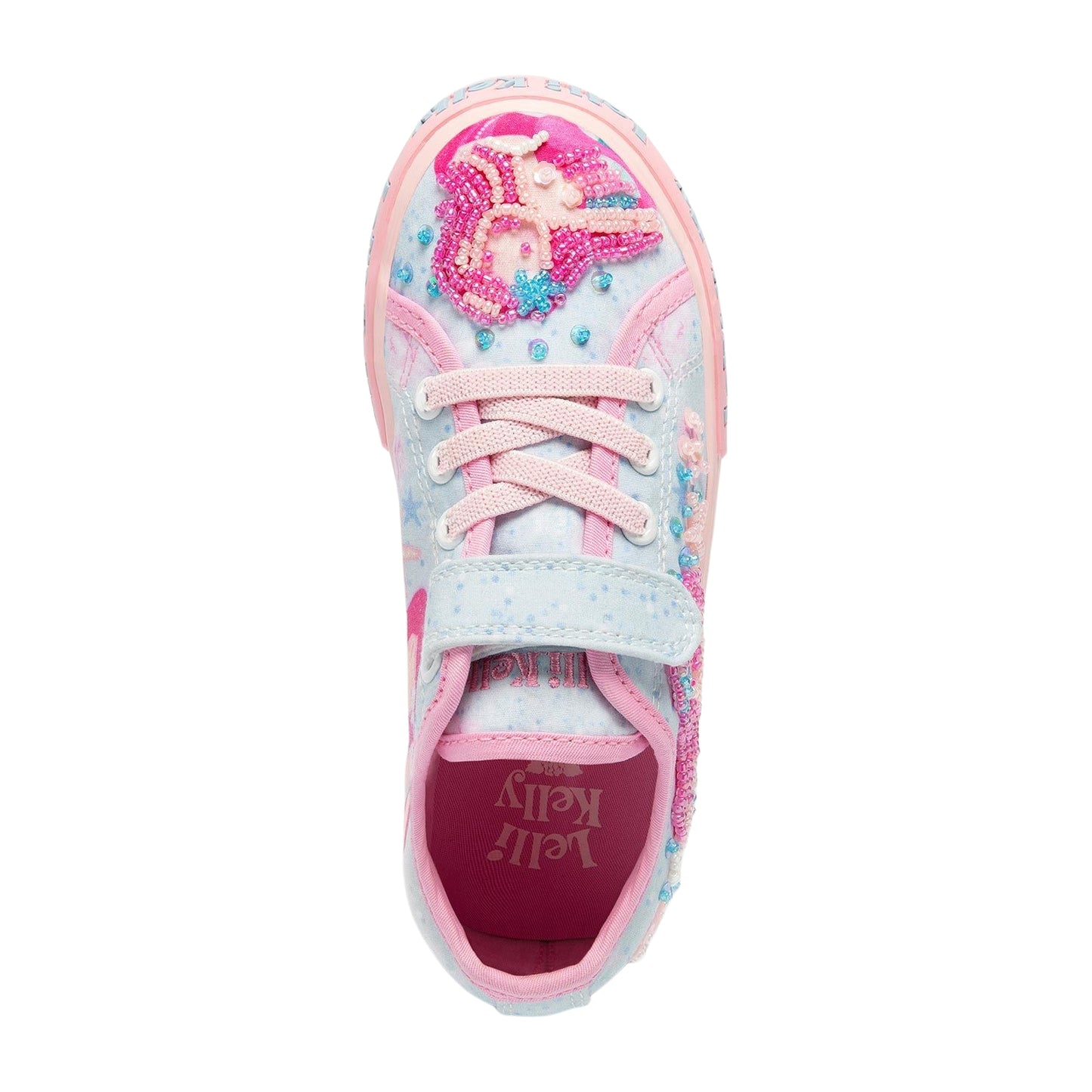 Lelli Kelly LK3480 (BF02) Sirenetta Low Celeste Mermaid Canvas Slip On Shoes