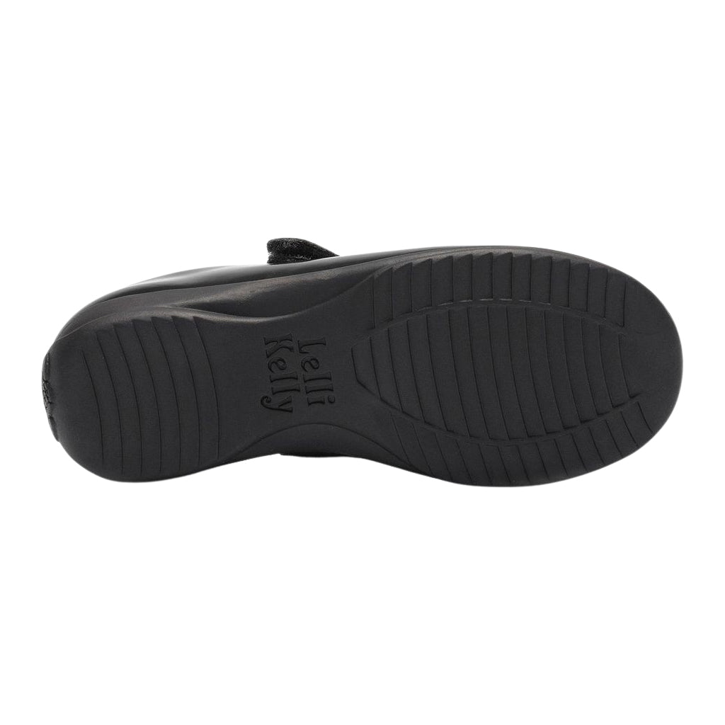 Lelli Kelly Luna Butterfly Black Patent Interchangeable School Shoes LK8411 (NE03)