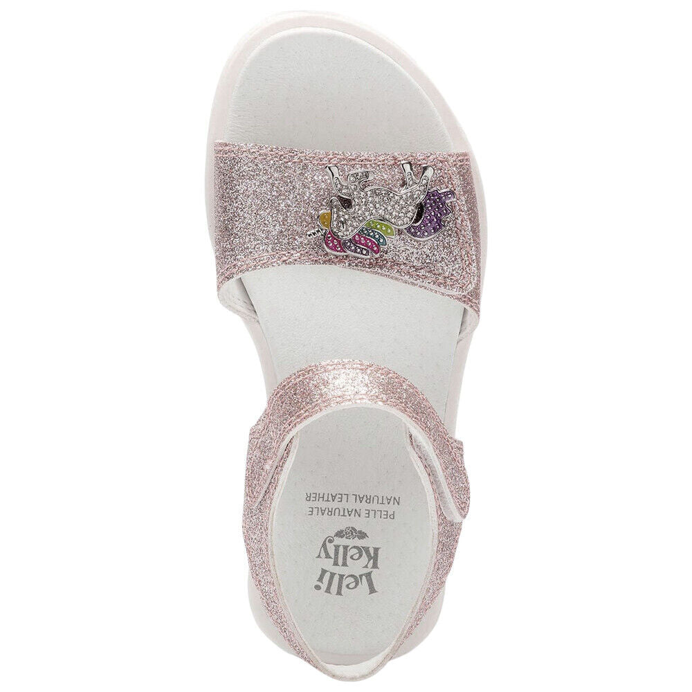 Lelli Kelly LK1508 (LC01) Unicorno 4 Glitter Rosa Adjustable Sandals