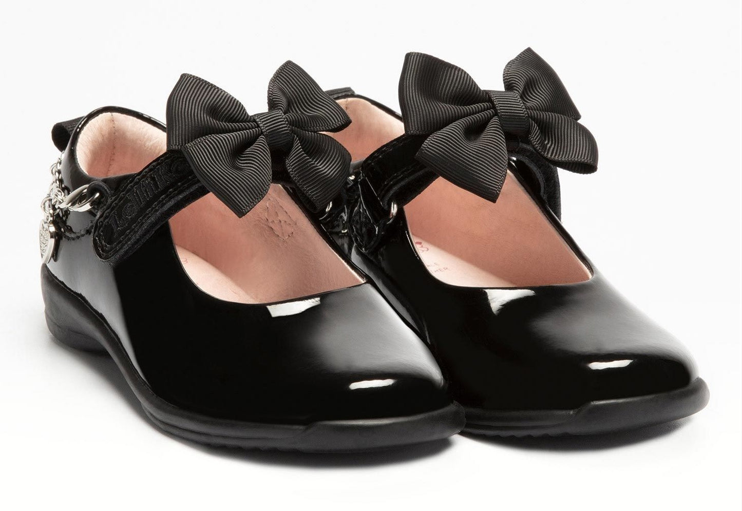 Lelli Kelly Jewel Charm Black Patent Standard F Fit School Shoes LK8219 (DB01)