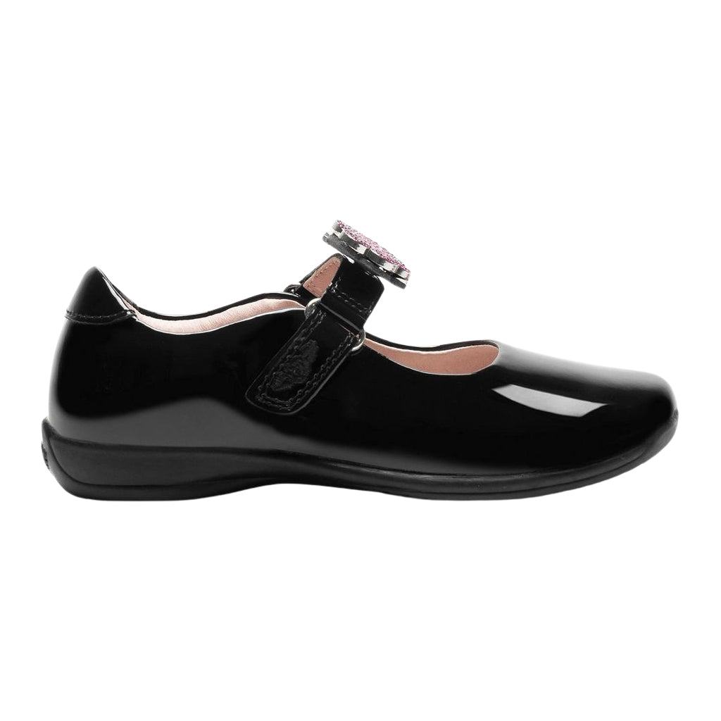 Lelli Kelly Luna Butterfly Black Patent Interchangeable School Shoes LK8411 (NE03)