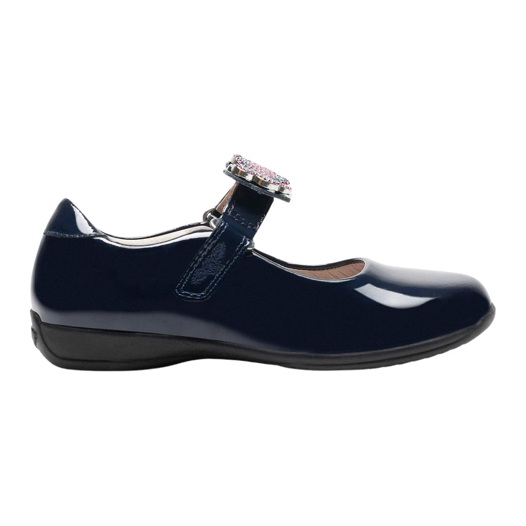 Lelli Kelly Luna Butterfly Blue Patent Interchangeable School Shoes LK8411 (BL03)