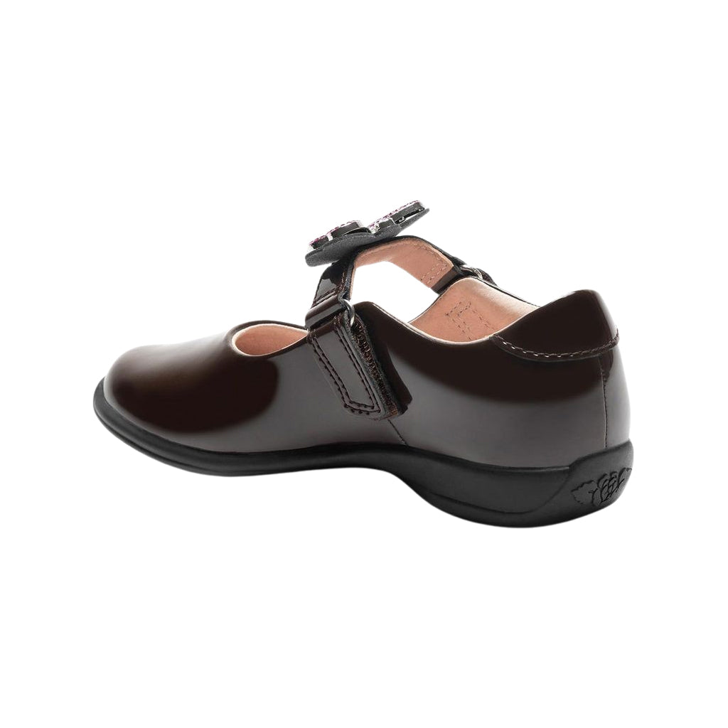 Lelli Kelly Luna Butterfly Brown Patent Interchangeable School Shoes LK8411 (MA03)