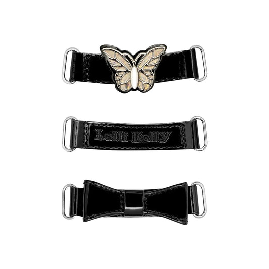 Lelli Kelly Delilah Black Interchangeable Patent School Shoes LK8926 NE03