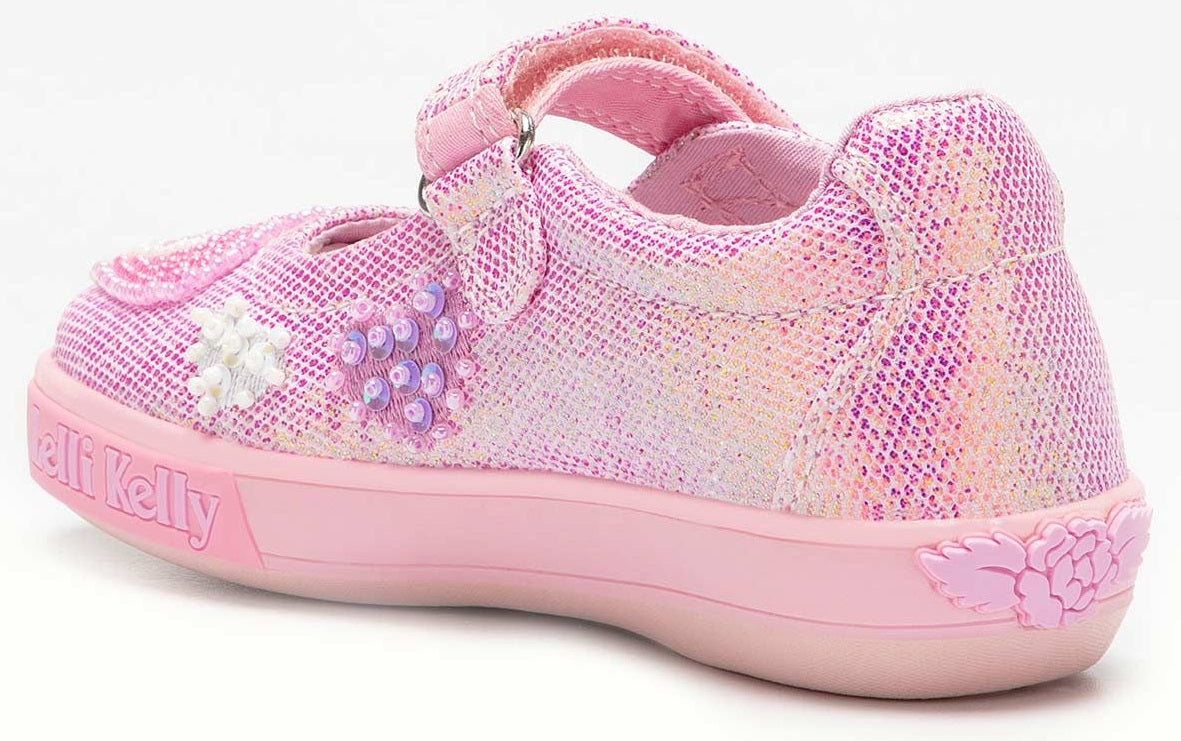 Lelli Kelly Cressida Hot Pink Glitter LKED2033 (GC63) Canvas Shoes UK1 EU 33
