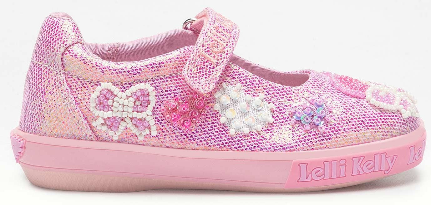 Lelli Kelly Cressida Hot Pink Glitter LKED2033 (GC63) Canvas Shoes
