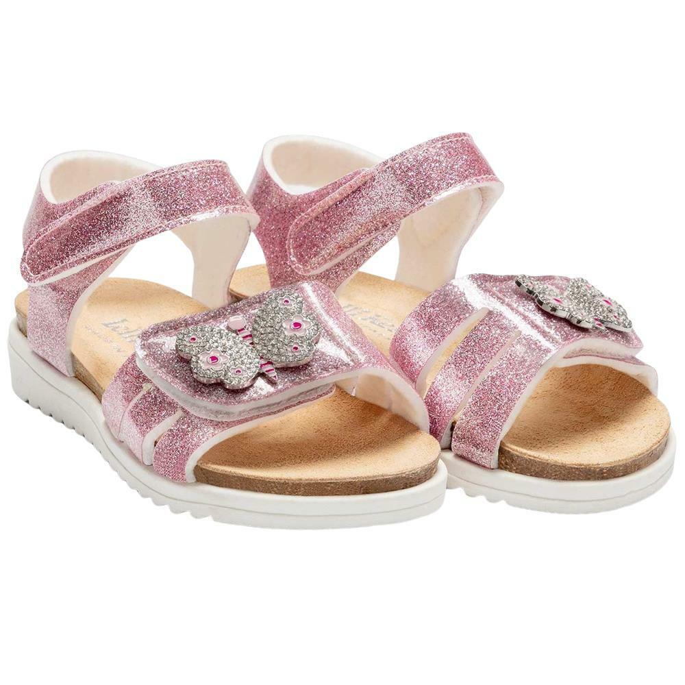 Lelli Kelly LK1502 (LC01) Farfalla Rosa Glitter Adjustable Sandals