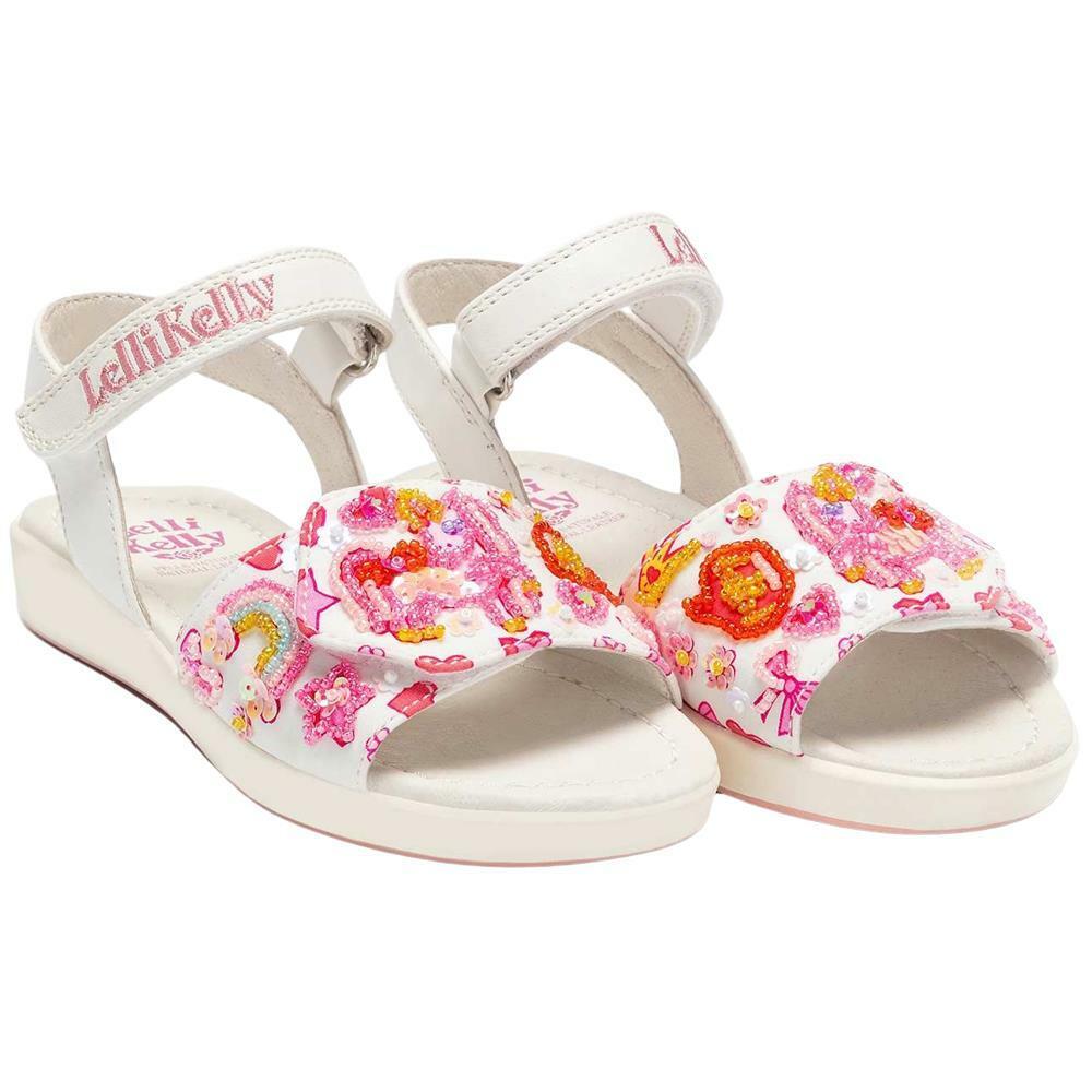 Lelli Kelly LK7400 (BA02) White Fantasy Honey Unicorn Sandals