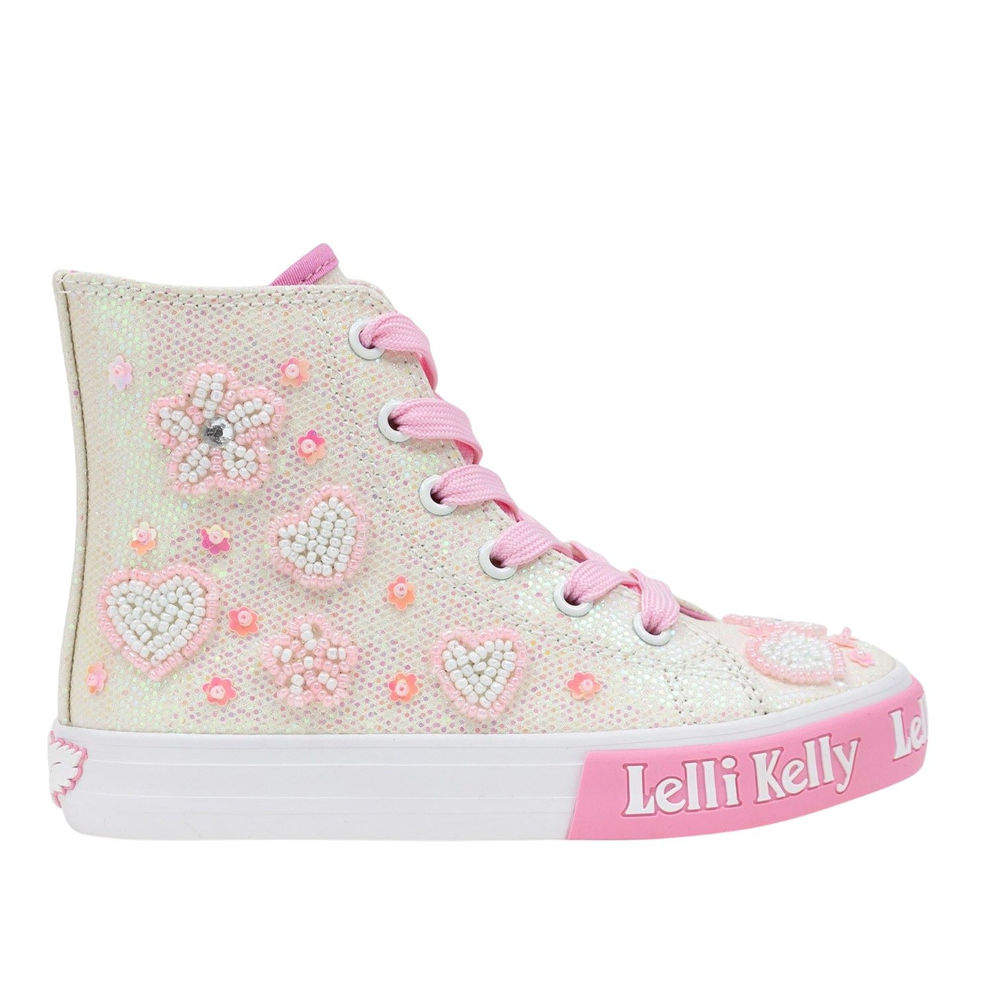 Lelli Kelly LK4923 (BI01) Cressida Bianco Glitter Baseball Boots
