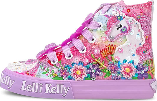 Lelli Kelly LK1002 (BM02) Unicorn Mid Lilla Fantasia Lilac Baseball Boots