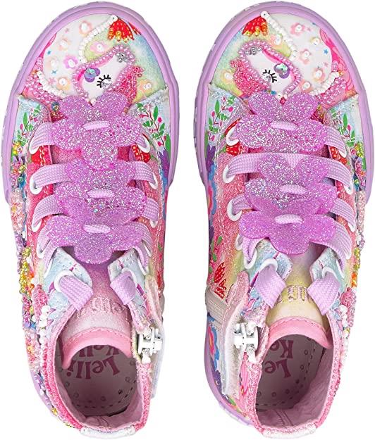 Lelli Kelly LK1002 (BM02) Unicorn Mid Lilla Fantasia Lilac Baseball Boots