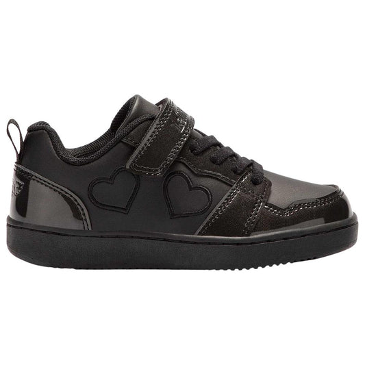 Lelli Kelly Paris Low Black Heart Hook & Loop Trainers LK2120 (AB01)