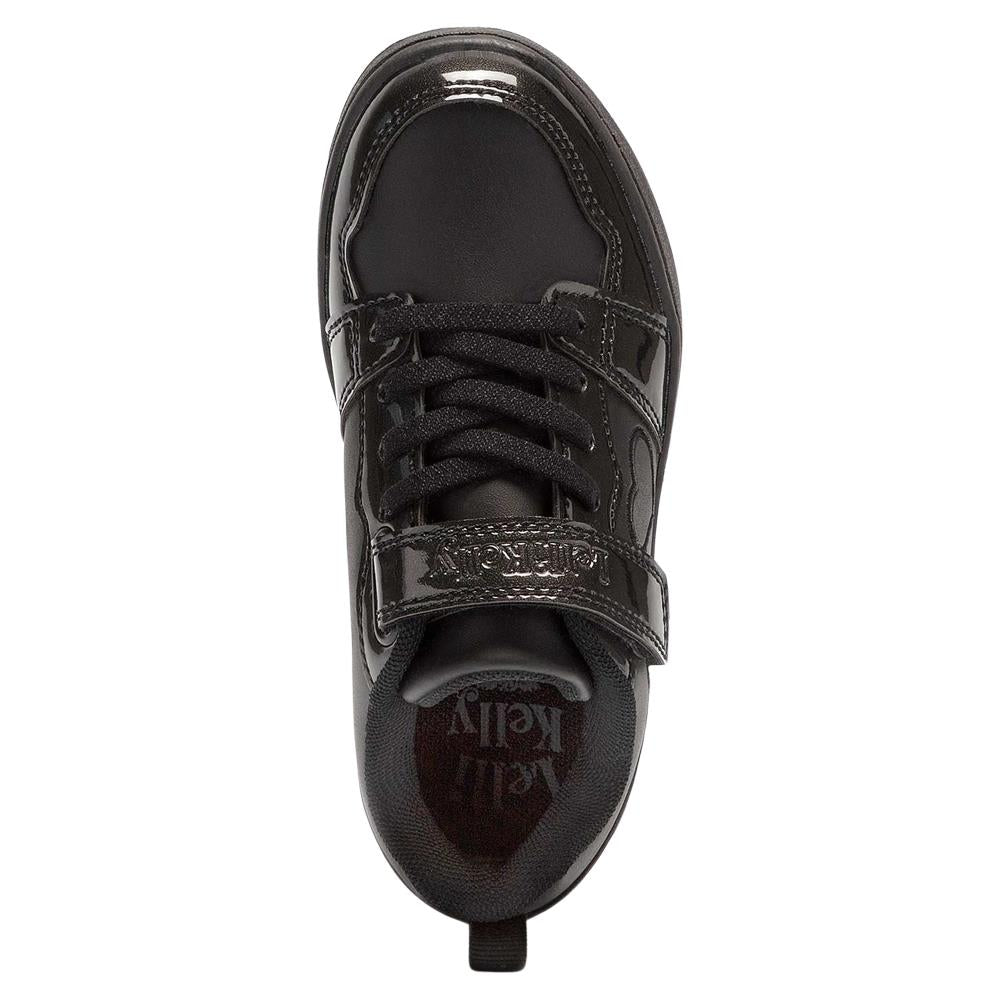 Lelli Kelly Paris Low Black Heart Hook & Loop Trainers LK2120 (AB01)
