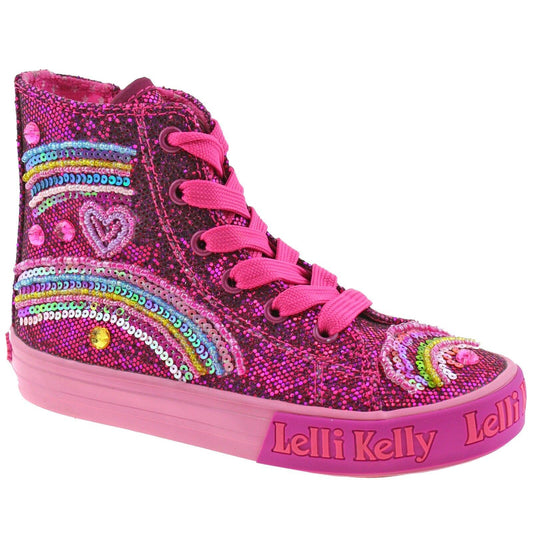 Lelli Kelly LK3042 (GW01) Purple Glitter Tillie Baseball Boots