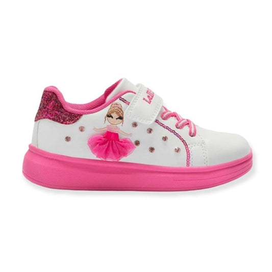 Lelli Kelly LK4826 (AA63) Mille Stelle White/Fuxia Interchangeable Tutu Trainer