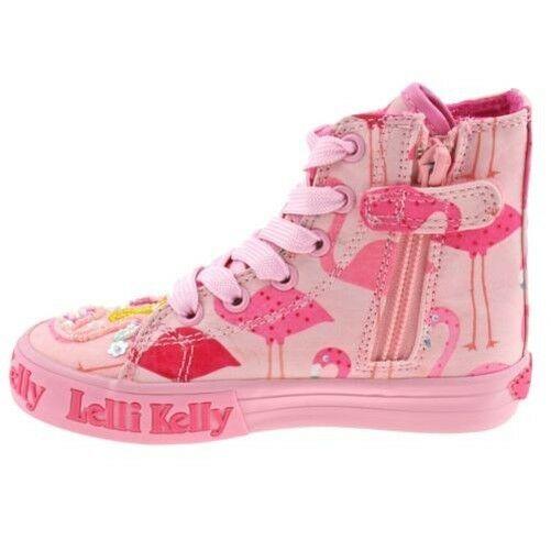 Lelli Kelly LK5090 (BC02) Pink Fantasy Flamingo Canvas Baseball Boots