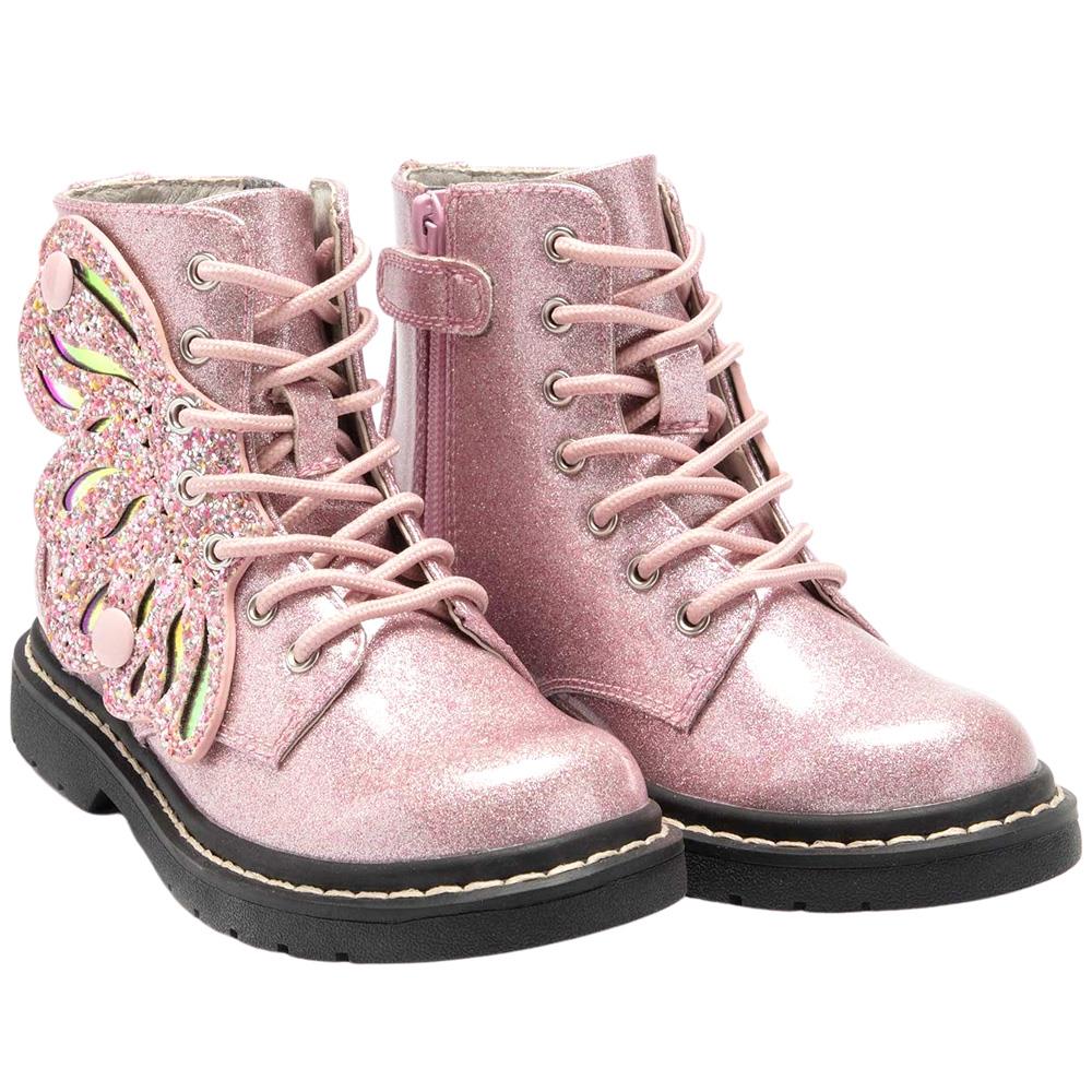 Lelli Kelly LK5544 (SC01) Ali Di Fata Rosa Glitter Wings Ankle Boots