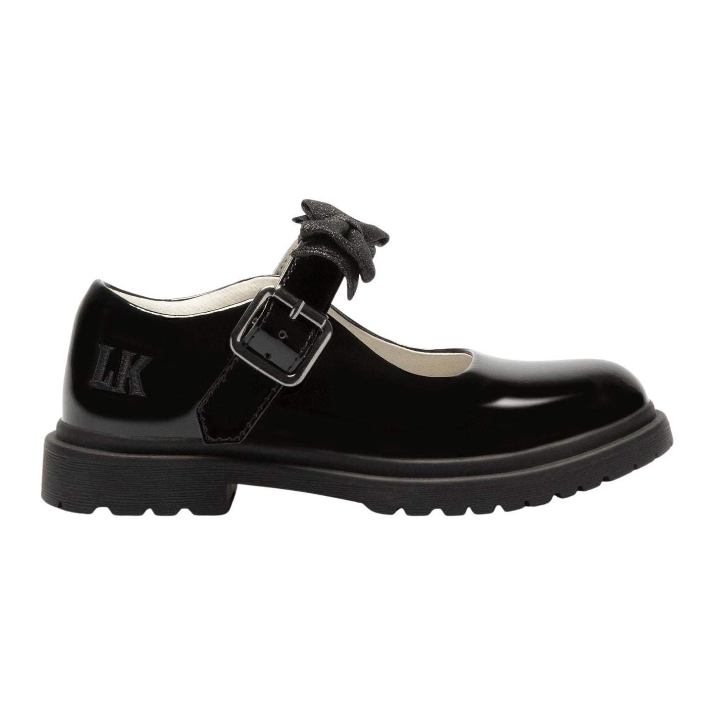 Lelli Kelly Mollie Bow Black Patent School Shoes LK8359 (DB01)