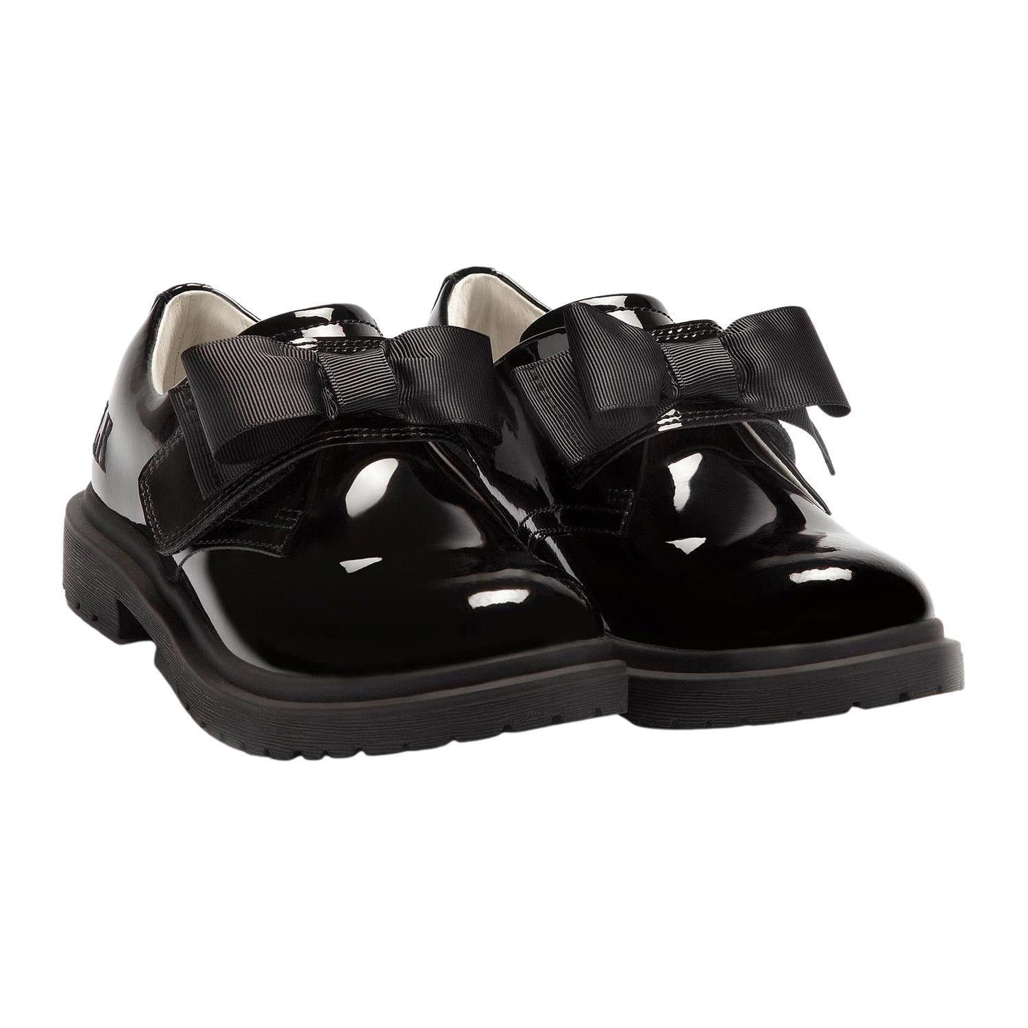 Black Slip On School Shoes With Bow Buy JABASIC Girls Black School