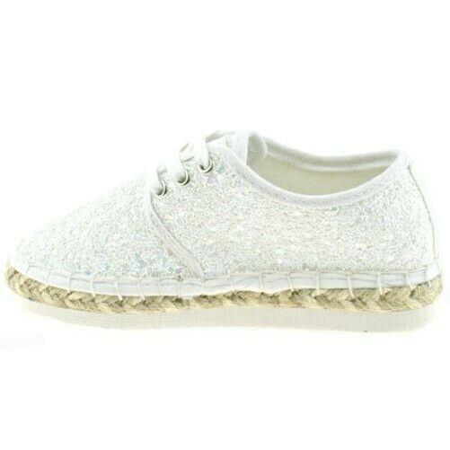 Lelli Kelly LK4608 (LA01) Bianco Glitter Ibiza Lightweight Espadrille Shoes