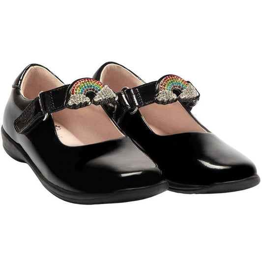 Lelli Kelly LK8104 (DB01) Brite Black Patent Interchangeable F Fit School Shoes