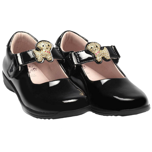 Lelli Kelly LK8327 (DB01) Poppy Black Patent School Shoes E Fit