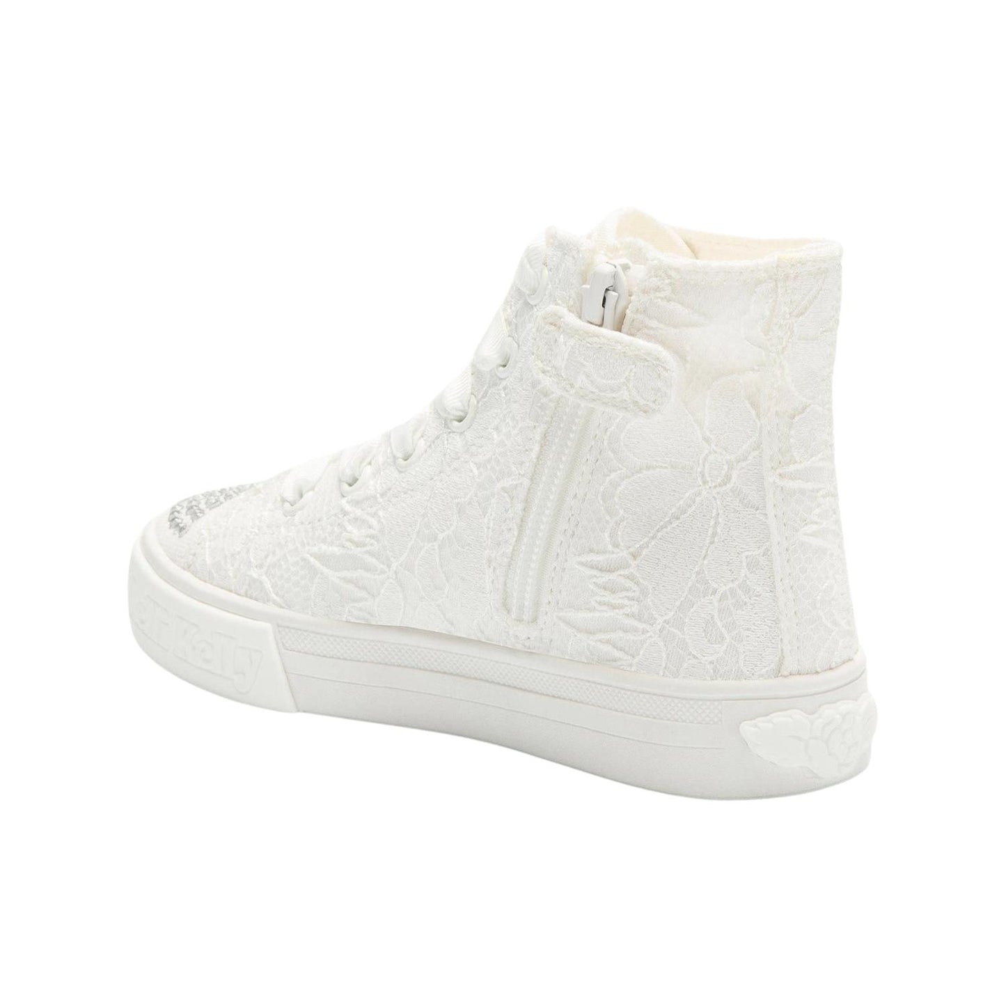 Lelli Kelly LK4177 (BI01) Clizia White Lace Diamante Baseball Boots