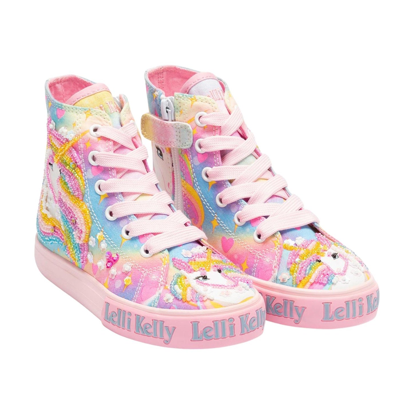 Lelli Kelly LK4150 (RO02) Unicorn Rainbow Rosa Fantasia Unicorn Baseball Boots