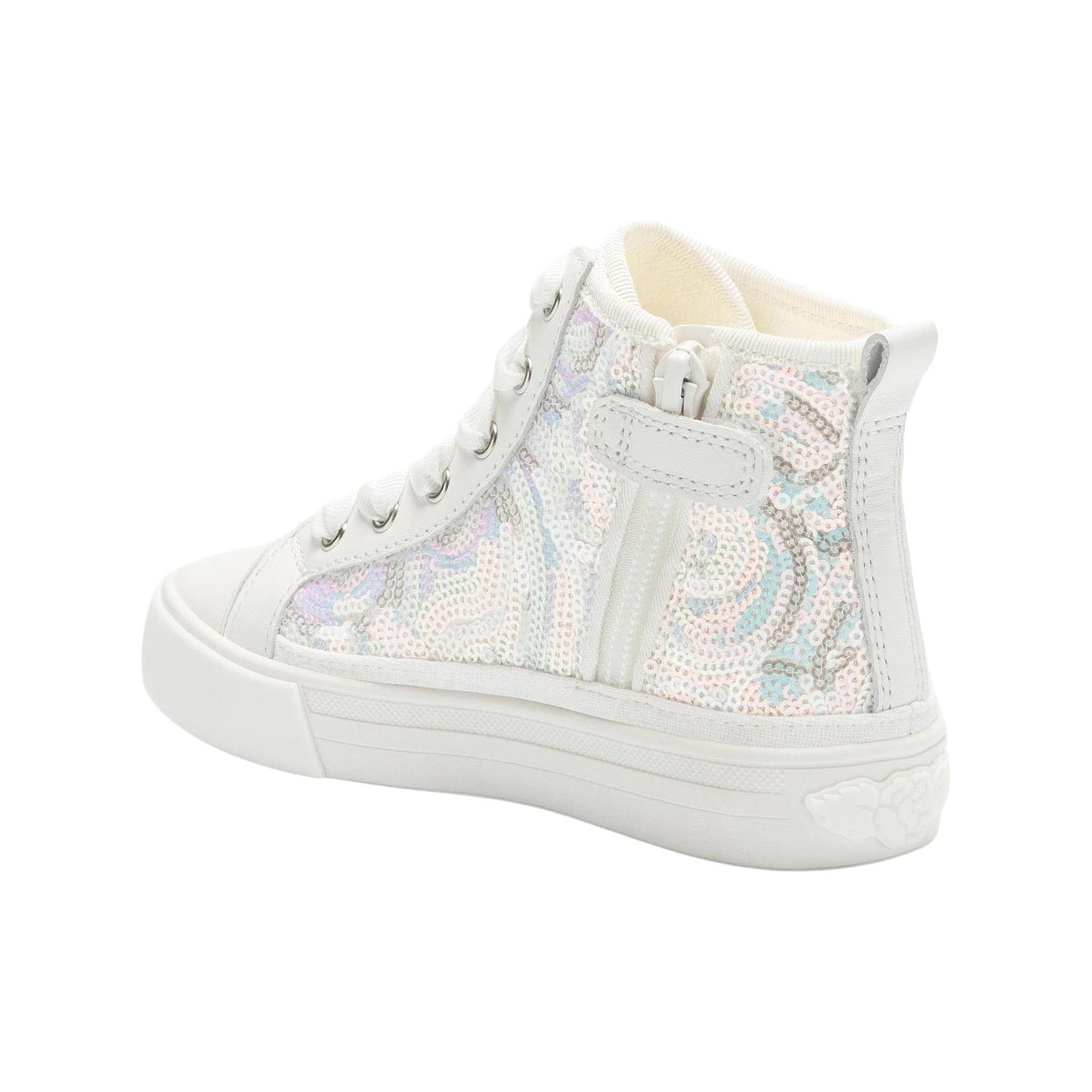 Lelli Kelly MLED4180 (BI01) Aurora White Sequin Leather Baseball Boots