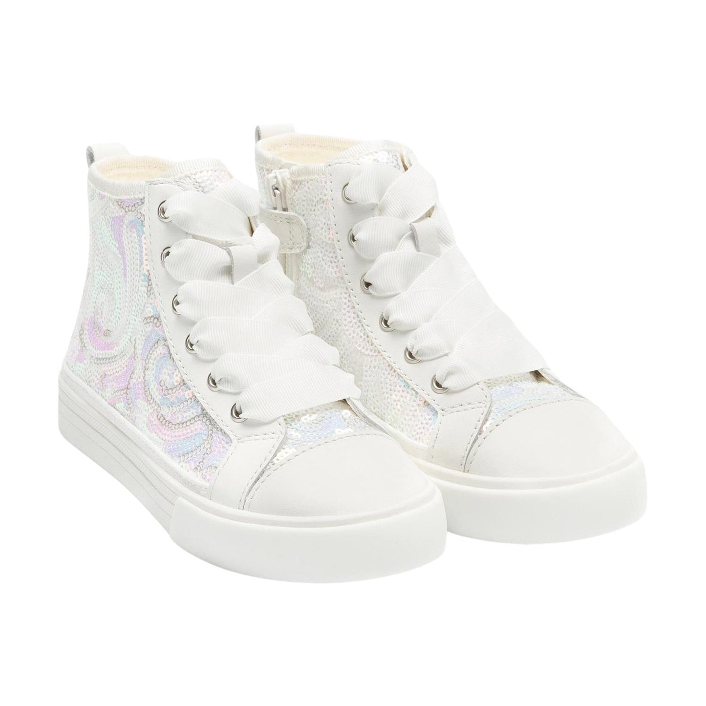 Lelli Kelly MLED4180 (BI01) Aurora White Sequin Leather Baseball Boots