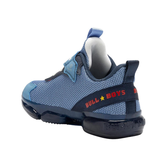Bull Boys DNAL4506 (BL06) Pterodattilo Blue Jeans Light Up Dinaosaur Mesh Trainers