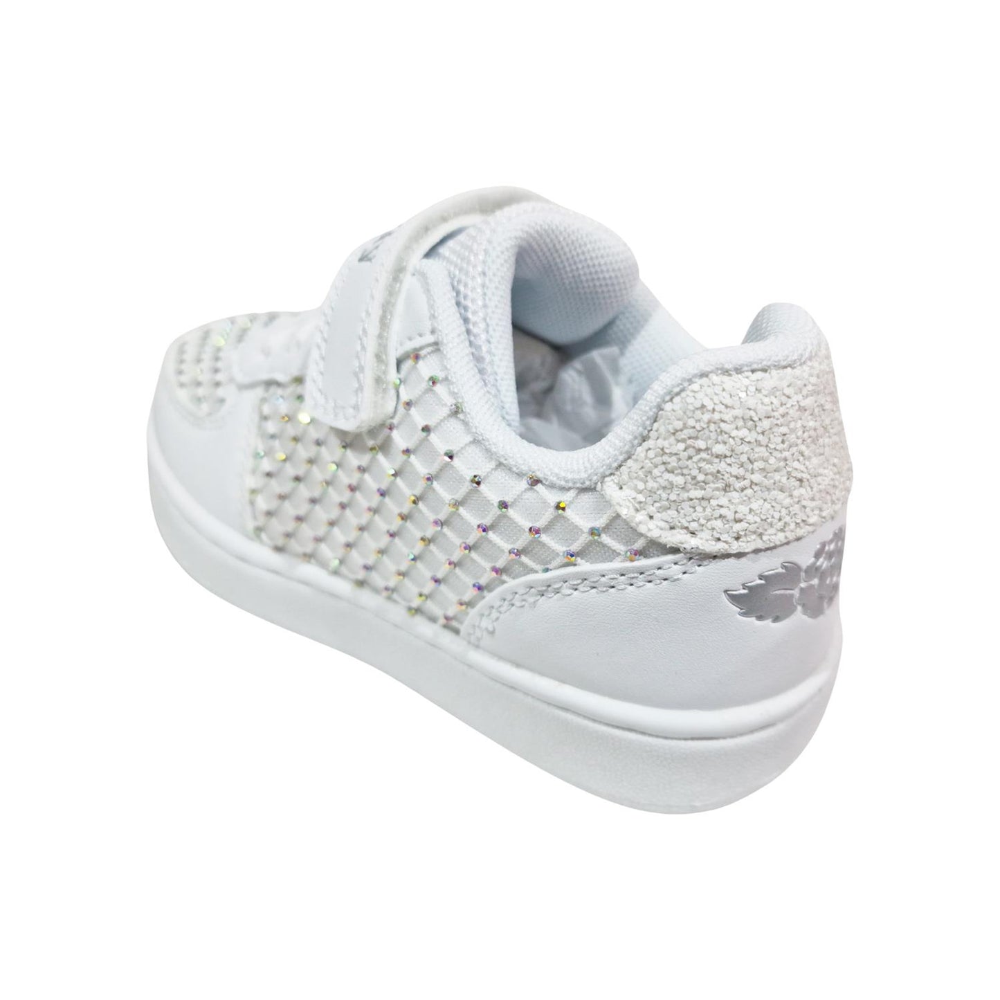 Lelli Kelly LKAA4013 (BI01) Cinzia White Faux Leather Mesh Diamante Trainers